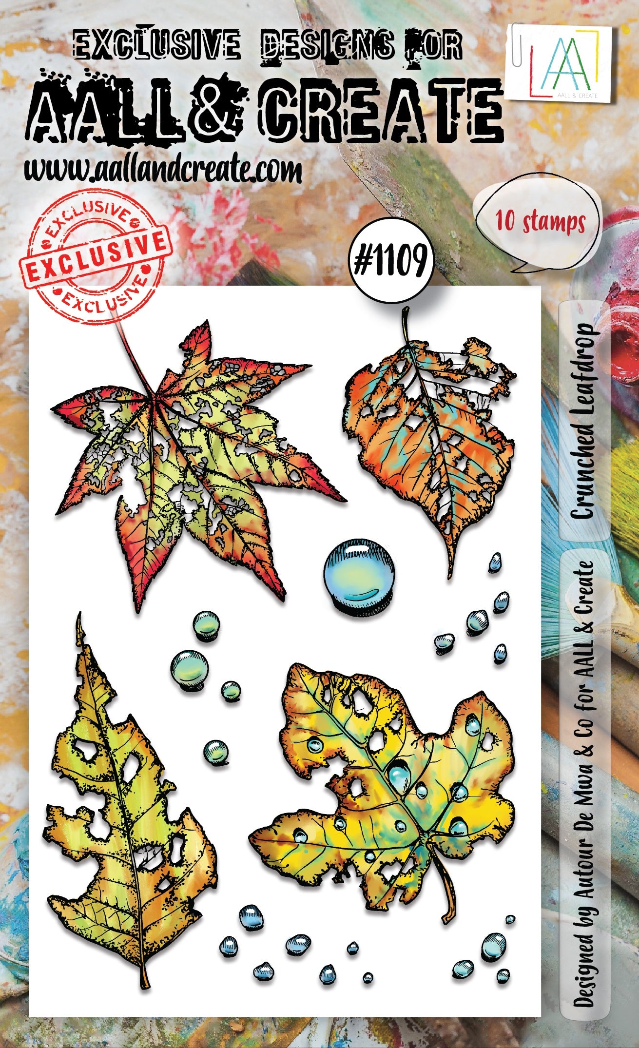 AALL & Create #1109 Crunched Leafdrop Stamps